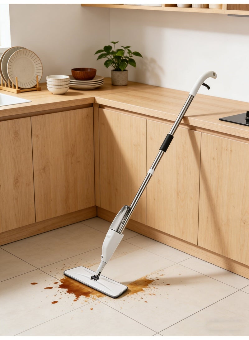 حصريا ممسحة أرضيات منزلية متعددة الاستخدامات، للتنظيف الجاف والرطب، تعمل بدون استخدام اليدين، مزودة بوظيفة رش الماء. - Image 4